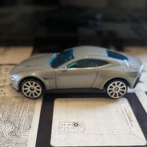 Sleek Silver Toy Car